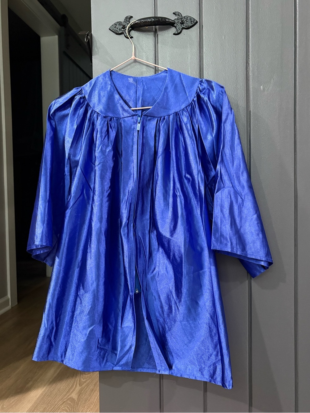 Shiny Royal Blue Graduation Gown